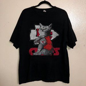 Kansas City Chiefs Cat Kitten gang shirt retro tee R4